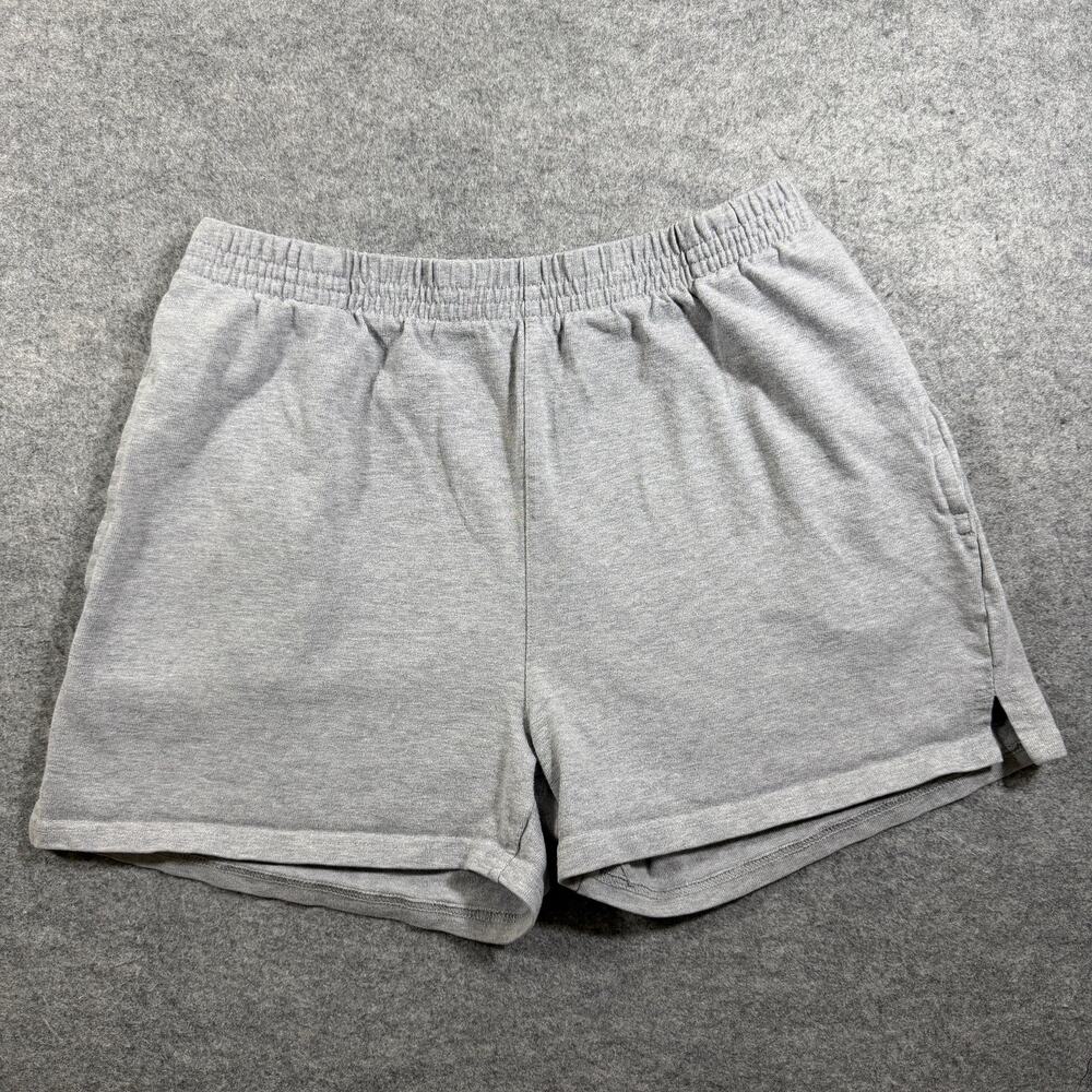 John Galt (Brandy M) Shorts Womens OS Heather Gray Cotton Pull On Casual Relaxed